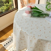 Antqov Tablecloth 24x35" Cotton Linen Washable Round Tablecloths Waterproof Table Cover Square Table Cloth for Party Kitchen Dining Room Home Decorations