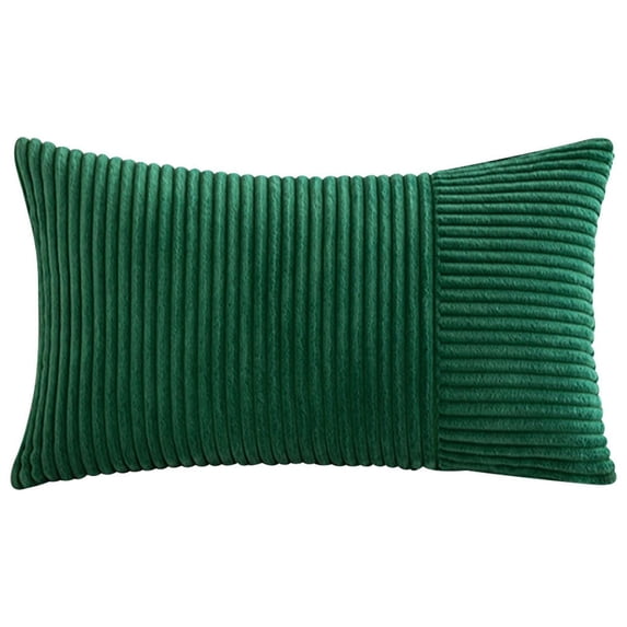 Antqov Throw Pillow Covers 12x20" Soft Decorative Corduroy Pillow Covers Striped Cushion Cases for Couch Sofa Bed Living Room Home Decor