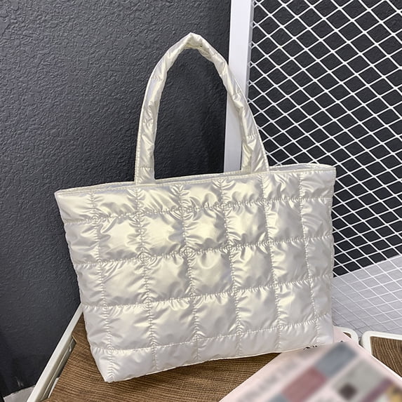 Antqov Tote Bag for Women, Lightweight Tote Bag, Large Capacity Quilted Shoulder Handbag for Travel, Work, Gym, Shop Supplies Gifts for Women Girls