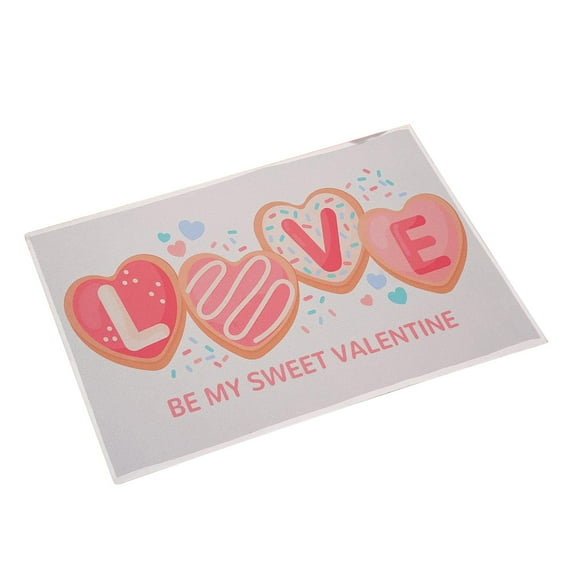 Antqov Valentine's Day Door Mat 20x31" Romantic Heart Love Rug Non Slip Welcome Mat Valentines Doormat for Outdoor Indoor Entrance Bedroom Front Door Home Supplies