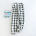 thumbnail image 1 of Antqov Womens Pajama Pants, Elastic Waist Plaid Fleece Check Cuffed Pants with Pockets, Home Soft Comfortable Loungewear Pants, 1 of 5