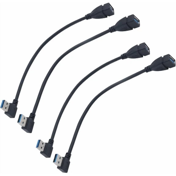 BUTTERFLY- Antrader Usb 3.0 Type A 90 Degree Male To Straight Usb Cable Left + Right