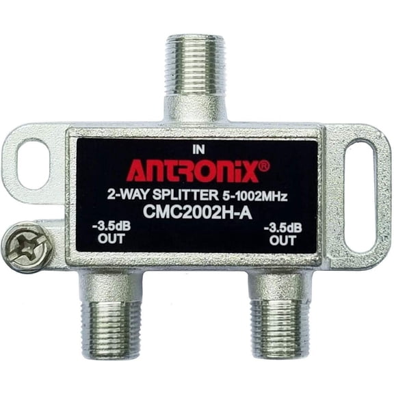 Antronix CMC2002H-A 2-Way Horizontal Splitter -3.5dB 5-1002 MHz High Performance for Coax Cable TV & Internet