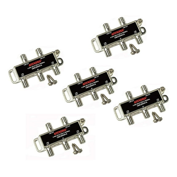 Antronix CMC2004H 4-Way Compatible, 5 Pack Horizontal Splitter -7db Ports 5-1002 MHz