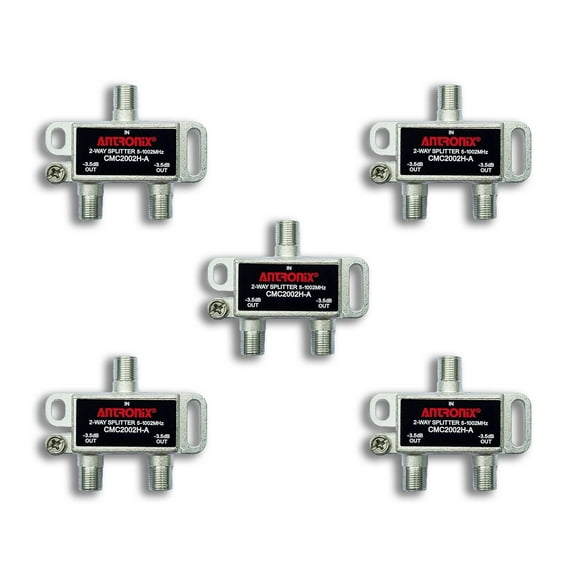 Antronix Digital Universal CMC2002H 2-Way-(5) Pack Horizontal Connection Splitter (2) -3.5db Ports 5-1002 MHz