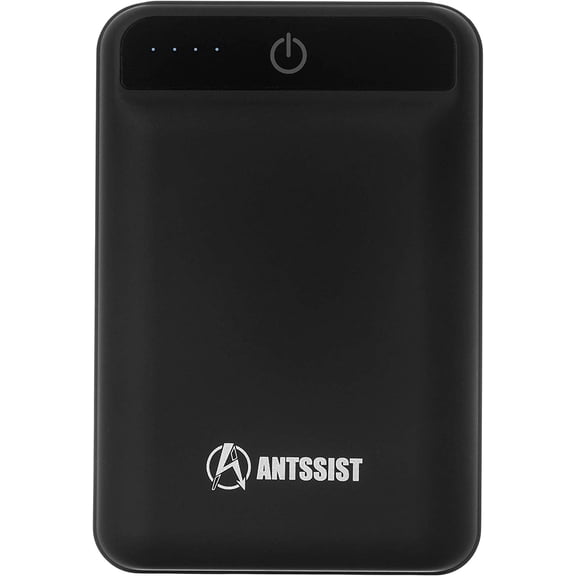 Antssist Ultra-Compact 10000mAh Power Bank - Portable Charger for iPhones, Android Phones, Tablets and More