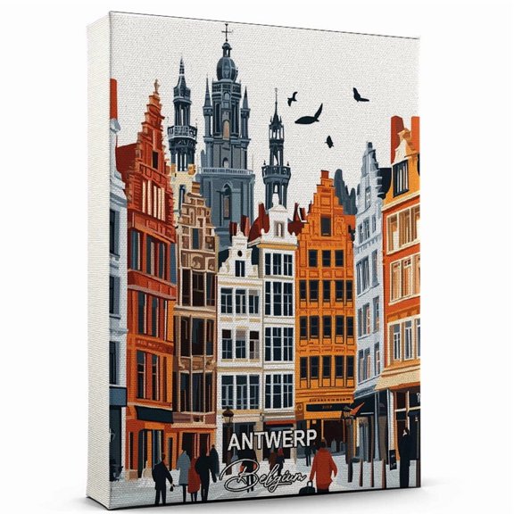 Antwerp Travel Canvas Wall Art Belgium Canvas A Scenic Artwork That Evokes Calmness, Wanderlust, and Connection with the World