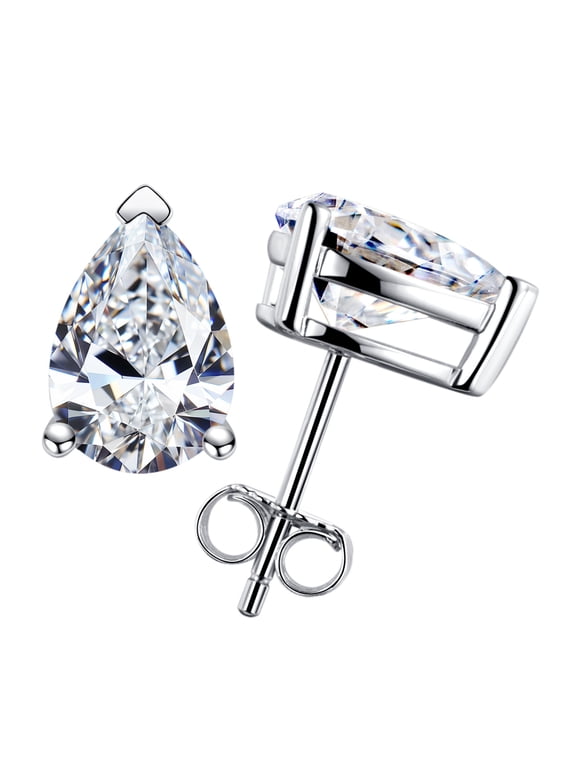 1cttw-6cttw Moissanite Stud Earrings D Color VVS1 925 Sterling Silver Timeless Sparkle Studs Daily Elegance Earrings for Women Wife Her with Certificate