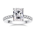 thumbnail image 1 of AnuClub 3 Carat Radiant Cut Moissanite Engagement Ring for Women,D color VVS1 18K White Gold Plated S925 Silver Promise Ring, 1 of 8