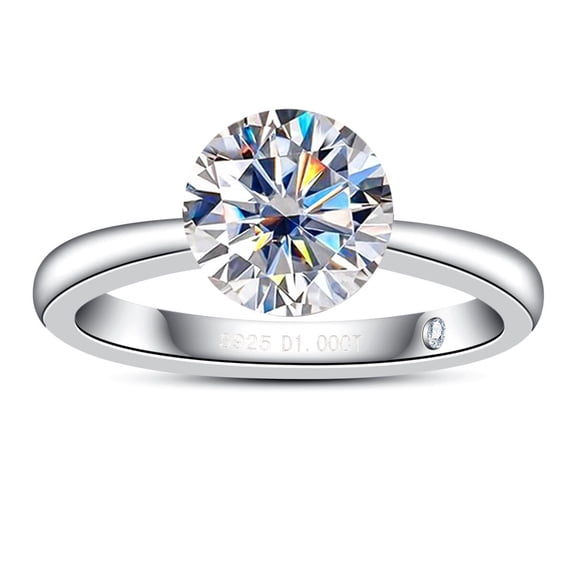 AnuClub Moissanite Engagement Rings 2/3CT D Color VVS1 925 Sterling Silver Moissanite Invisible Setting Wedding Promise Ring for Women with Certificate