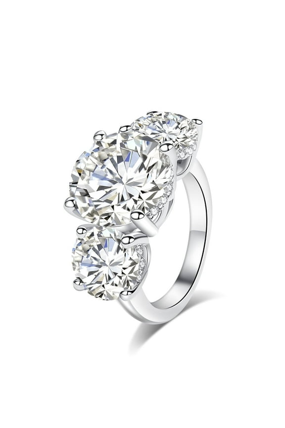 Moissanite Eternity Ring, Emerald Cut 11cttw D Color 925 Sterling Silver Wedding Band Rings for Women