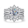 thumbnail image 1 of AnuClub Moissanite Wedding Rings Set for Women ,4.52cttw(3CT Center Stone) D Color VVS1 925 Sterling Silver Engagement Promise Ring with Certificate, 1 of 8