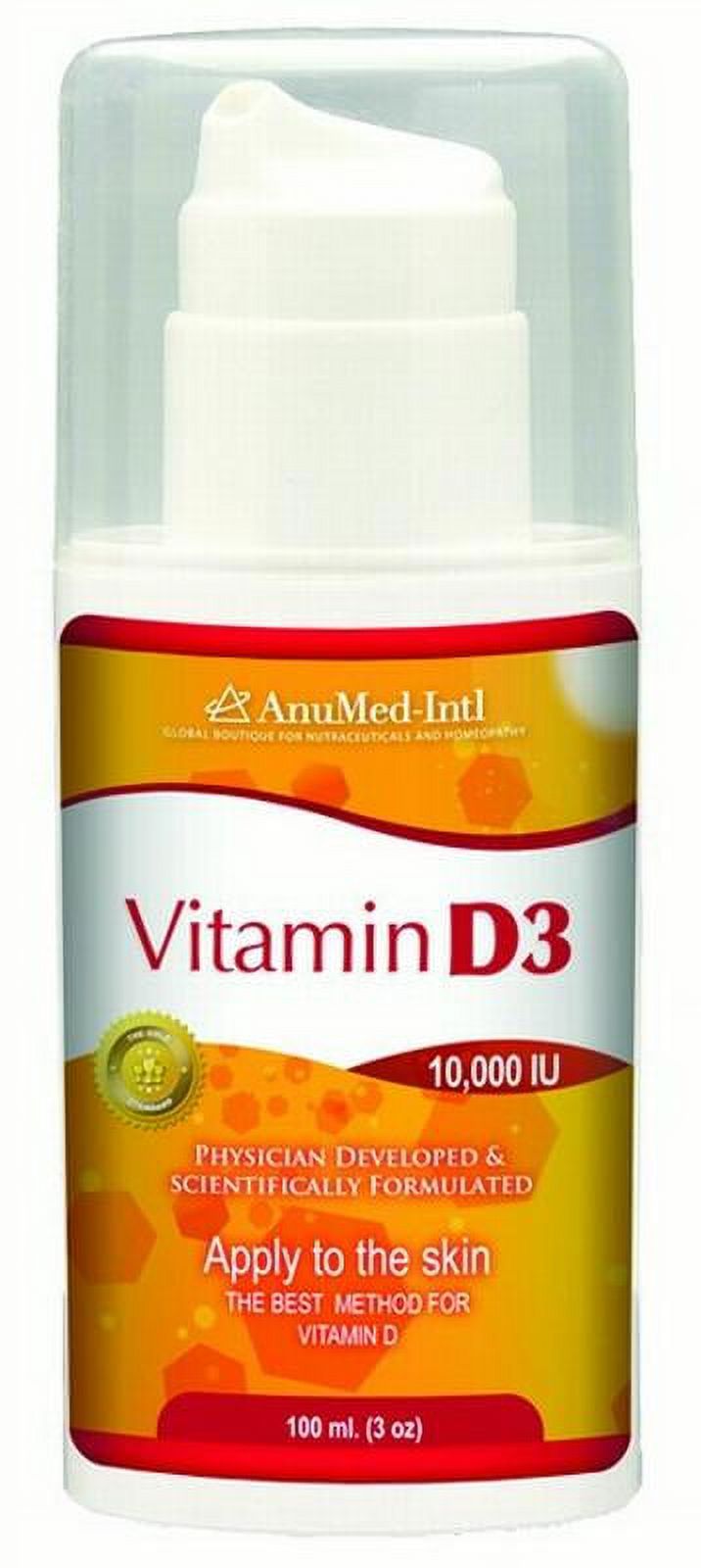 AnuMed Vitamin D3 Cream 10000 IU 3 fl. oz.