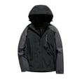 thumbnail image 1 of AnuYalue 2024 Coat Clearance Lightweight Rain Jacket Men Waterproof Windbreaker Raincoat Pocket Long Sleeve Hooded Casual Jackets Fall Travel Hiking Windbreaker Outerwear, 1 of 2