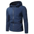 thumbnail image 1 of AnuYalue 2025 Coat Clearance Jackets for Men, Mens Lightweight Bomber Jackets Hooded Windbreaker Jackets Men Hiking Rain Jacket Casual Outdoor Raincoat, 1 of 4