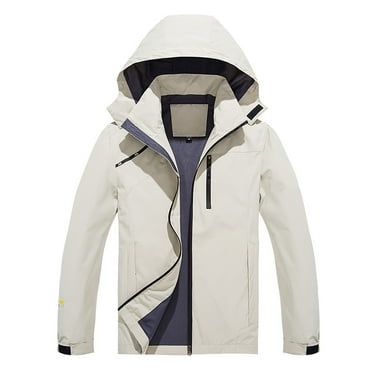 AnuYalue 2025 Coat Clearance Men's Hooded Softshell Jacket Waterproof Lightweight Insulated Windbreaker Fleece Lined Rain Shell Jacket