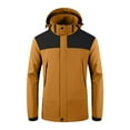 thumbnail image 1 of AnuYalue 2025 Coat Clearance Men's Lightweight Waterproof Hooded Rain Jacket Outdoor Raincoat Shell Jacket for Hiking Travel, 1 of 3