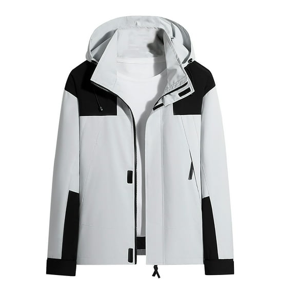 AnuYalue 2025 Coat Clearance Women's Waterproof Rain Jacket,Lightweight Windproof Full Zip Women's Packable Fall Raincoat Windbreaker with Hood