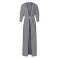 thumbnail image 1 of AnuYalue 2025 Mens Hooded Robes Lightweight Cotton Long Bathrobe Floor Length Nightgown Open Front Spa Bath Robe Sleepwear Kimono, 1 of 3