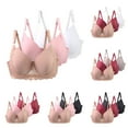 thumbnail image 1 of AnuYalue 3PC Bras for Women Full Coverage Bras Lace Bralette Plus Size Soft Bra Comfy Wireless Push Up Underwear, 1 of 9