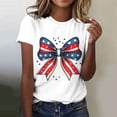 thumbnail image 1 of AnuYalue 4th of July Shirt for Womens USA Flag Print Short Sleeve Tshirt Crew Neck T Shirts Ladies Patriotic Tops, 1 of 6