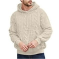 thumbnail image 1 of AnuYalue Big and Tall Hoodie for Men Fleece Knit Pullover with Hood Fall Winter Warm Hoodies Fashion Long Sleeve Sweatshirt, 1 of 4