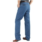 AnuYalue Big and Tall Jeans for Men Classic High Waist Denim Pants Slim Fit Stretch Straight Leg Jeans