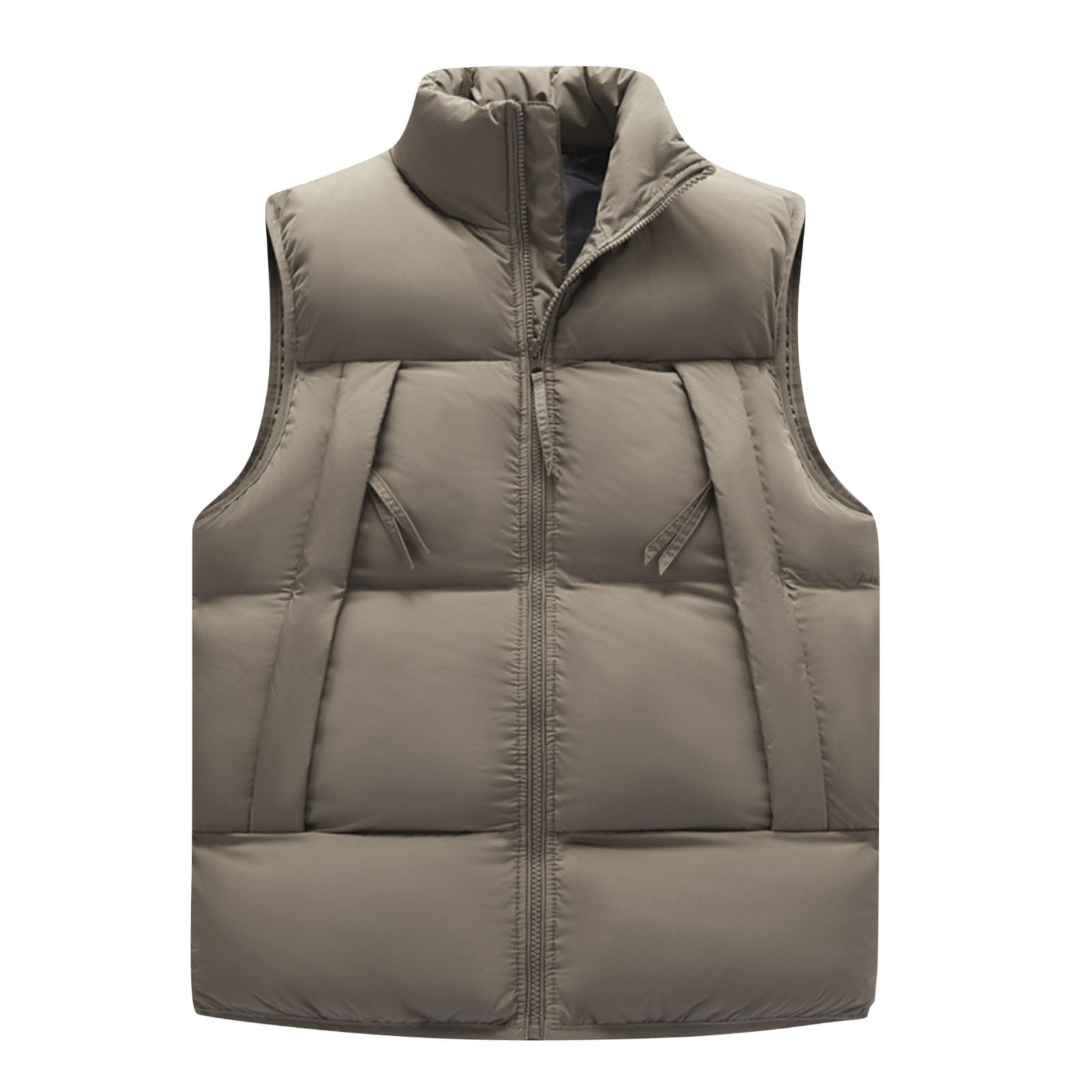 AnuYalue Big and Tall Puffer Vest Men Full Zip Winter Warm Sleeveless ...