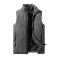 thumbnail image 1 of AnuYalue Big and Tall Puffer Vest for Men Winter Full Zip Soild Cardigan Vests Outdoor Ski Sleeveless Jackets Outwear with Pockets, 1 of 3