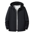 thumbnail image 1 of AnuYalue Big and Tall Pullover Mens Zip Up Long Sleeve Hooded Sweatshirt Fall Winter Outdoor Athletic Outwear Casual Loose Fit Sweatshirts, 1 of 6