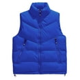 thumbnail image 1 of AnuYalue Big and Tall Vest Men Winter Warm Stand Collar Puffer Waistcoat Full Zipper Sleeveless Jacket Outdoor Ski Vests with Zip Pockets, 1 of 4