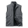thumbnail image 1 of AnuYalue Big and Tall Vest for Men Fleece Full Zip Sherpa Lined Waistcoat Winter Softshell Sleeveless Jacket with Multi Pockets, 1 of 7