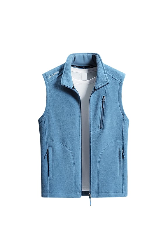 Big and Tall Vests for Men Lightweight Full Zip Softshell Vest Winter Outdoor Sleeveless Jacket for Hiking Travel