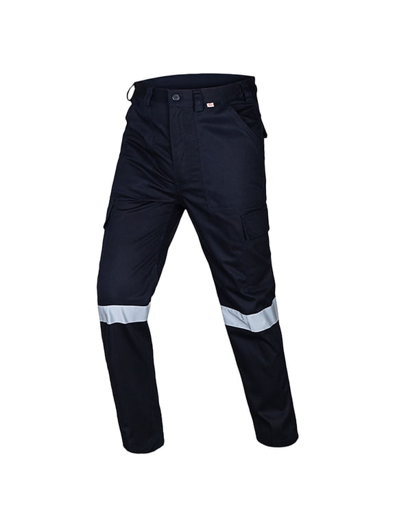 Big and Tall Work Pants for Men High Visibility Reflective Pants Outdoor Safety Breathable Cargo Pants
