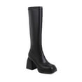 thumbnail image 1 of AnuYalue 2025 Knee High Boots for Women Boots 70s Boots,Leather Square Toe Chunky Knee High Flatform Dress Boots, Fashion Long Chunky Tall Boots for Fall, 1 of 5