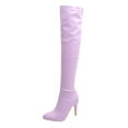 thumbnail image 1 of AnuYalue 2025 Thigh High Boots for Womens Over The Knee Heels Long Cozy Pointed Toe Boots Stretch Long Fall Y2K Boots Fashion Comfy Cozy Stiletto High Heel Boots, 1 of 5