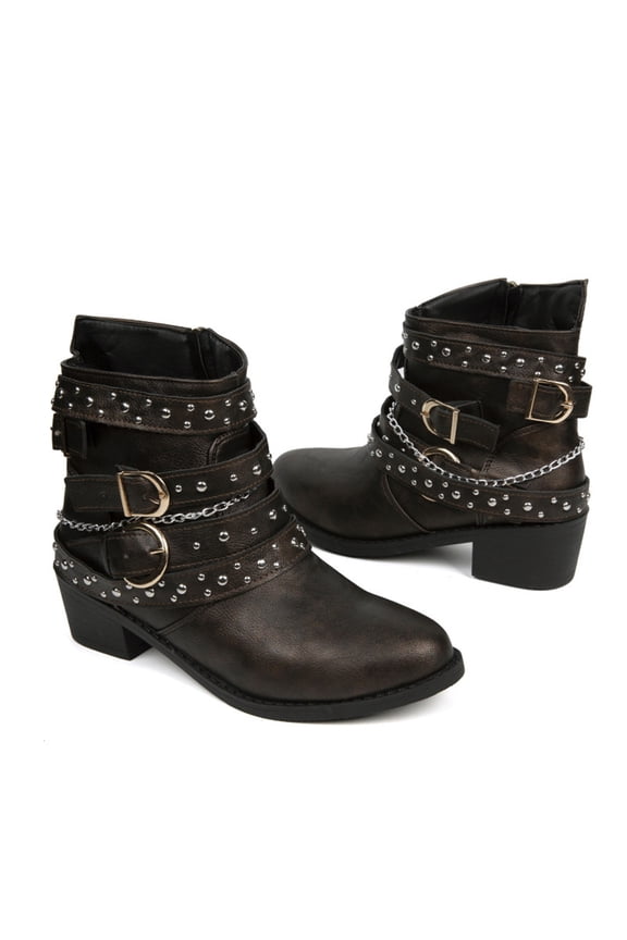 2025 Women's Fashion Short Ankle Boots Retro Faux Suede Boots Low Mid Chunky Block Heel Boots Side Zipper Bandage Booties Shoes