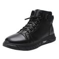 thumbnail image 1 of AnuYalue 2025 Men's Ankle Boots Low Heel Lace up Fashion Combat Booties, 1 of 5