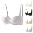 thumbnail image 1 of AnuYalue Bra for Women Deep V Underwire Low Cut Bralette Seamless Bras Comfy Padded Brassiere, 1 of 4