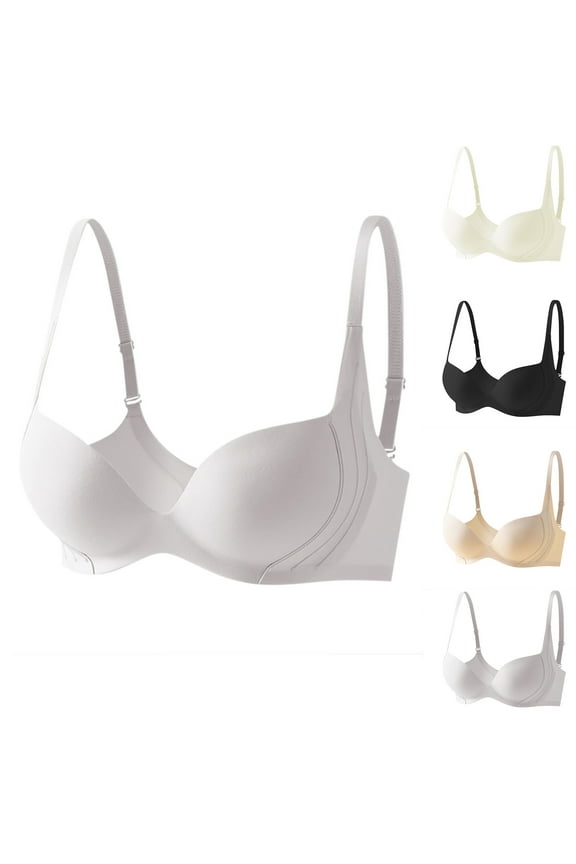 Bra for Women Deep V Underwire Low Cut Bralette Seamless Bras Comfy Padded Brassiere