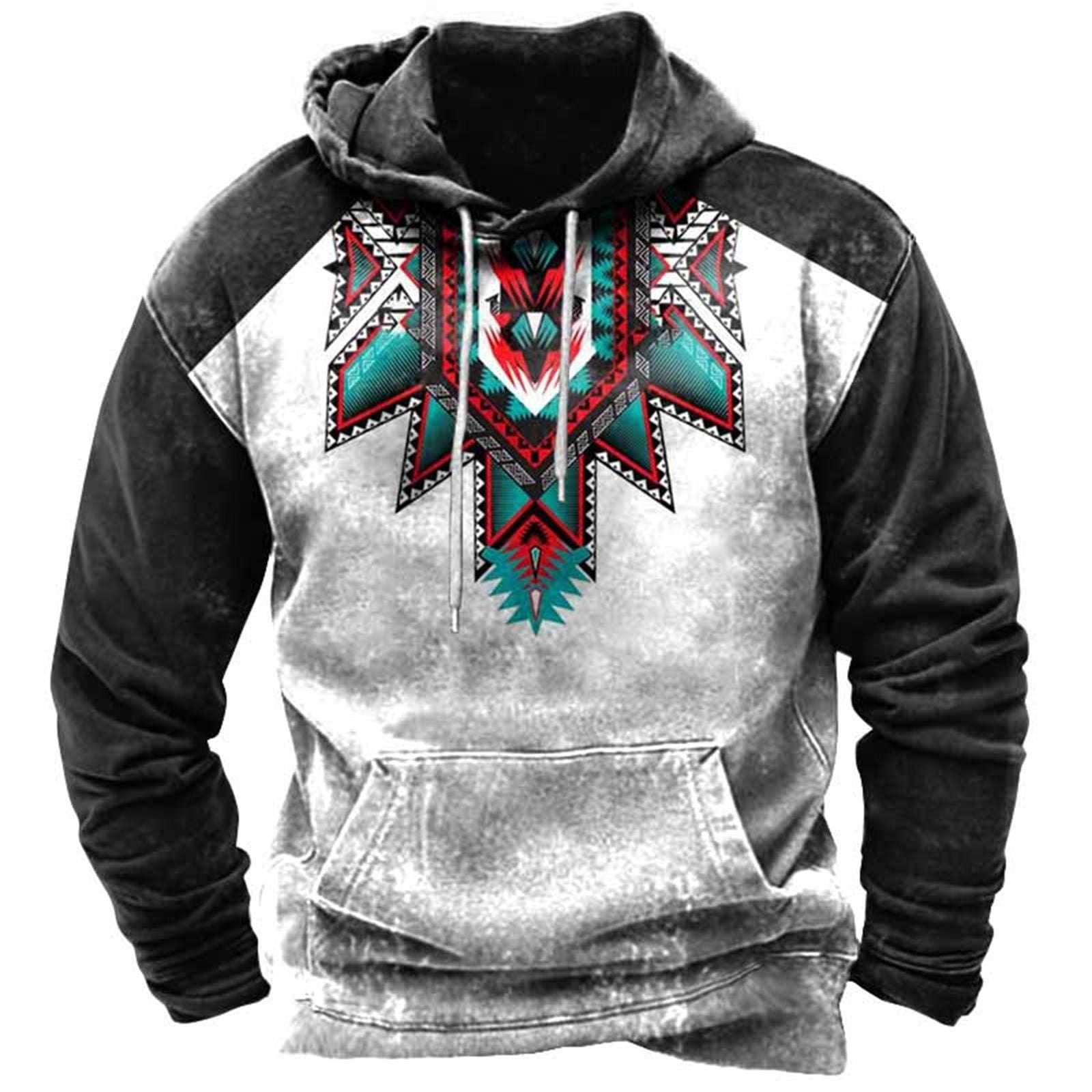 AnuYalue Christmas Deals 2024 Mens Hoodies Pullover Lightweight Western