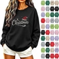 thumbnail image 1 of AnuYalue Christmas Sweatshirt for Women Fashion Rhinestone Xmas Sweatshirts Graphic Long Sleeve Pullover, 1 of 6