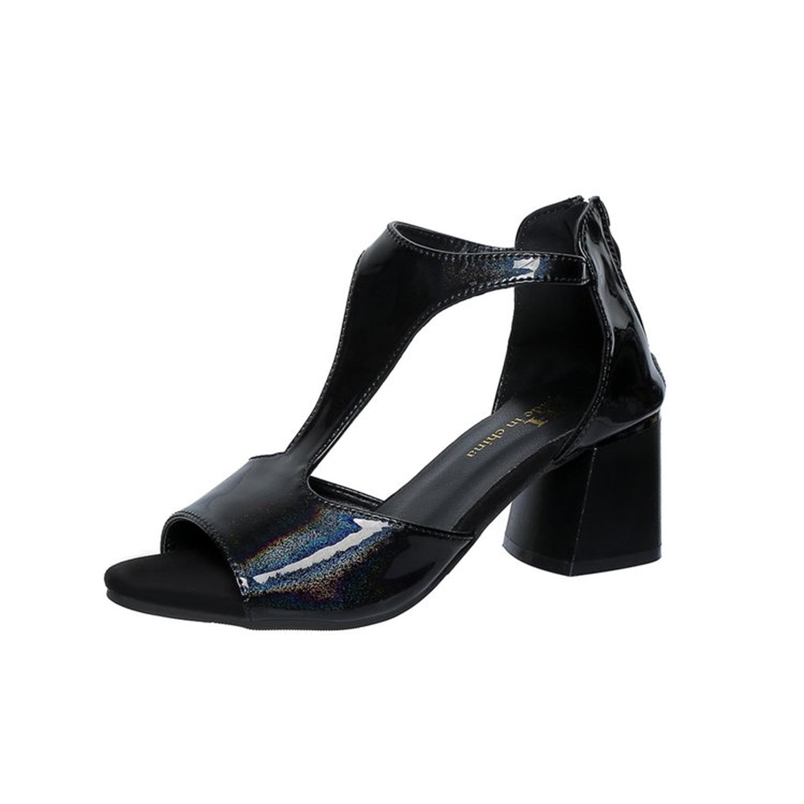 AnuYalue Cutout Sandal for Womens Girls Dressy Gladiator Chunky Heels AnuYalue Cutout Sandal for Womens Girls Dressy Gladiator Chunky Heels