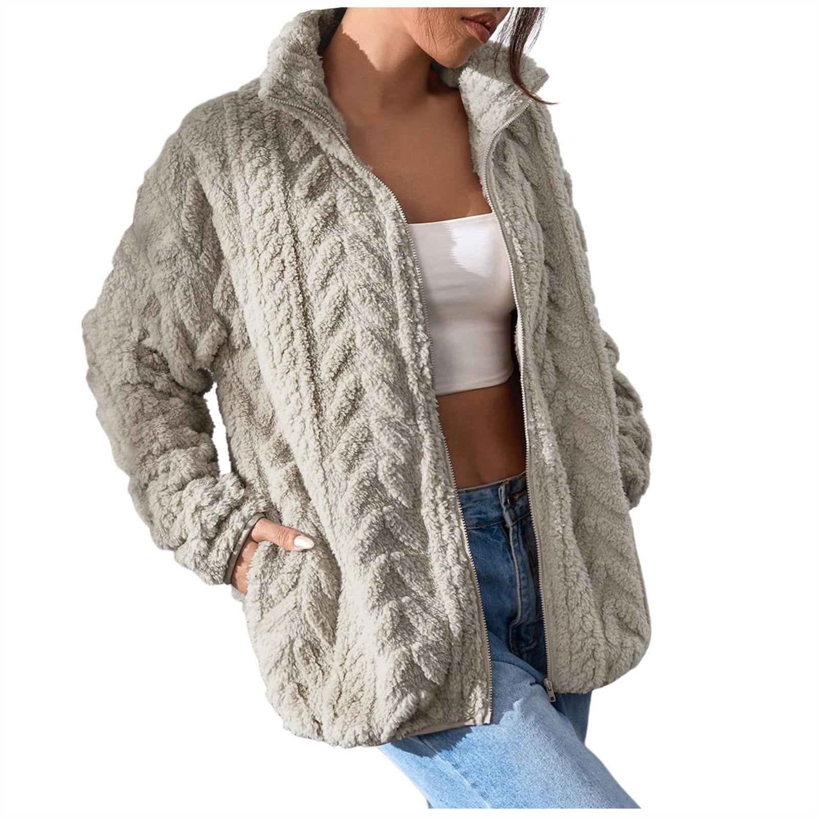 Long Winter Jacket Women's Long Faux Fur Coat - Oversized Teddy