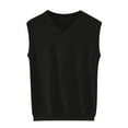 thumbnail image 1 of AnuYalue Fleece Knitted Vest for Mens Casual V-Neck Soft Sleeveless Pullover Sweaters Solid Color Warm Knit Waistcoat, 1 of 4