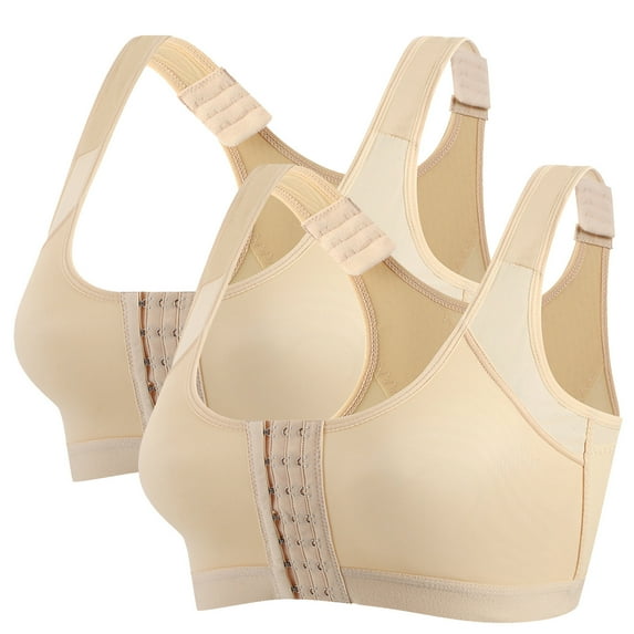 AnuYalue Front Closure Post Surgery Bras for Women 2025 Mastectomy Bra with Adjustable Straps Wirefree Bra
