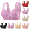 thumbnail image 1 of AnuYalue Full Coverage Bras for Women Front Closure Button Snap Brassiere Wireless Bralettes Comfortable Everday Bra, 1 of 3
