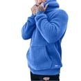 thumbnail image 1 of AnuYalue Fuzzy Hoodie for Mens Fleece Sherpa Long Sleeve Sport Pullover Winter Warm Quarter Zip Hooded Sweatshirt with Pockets, 1 of 2