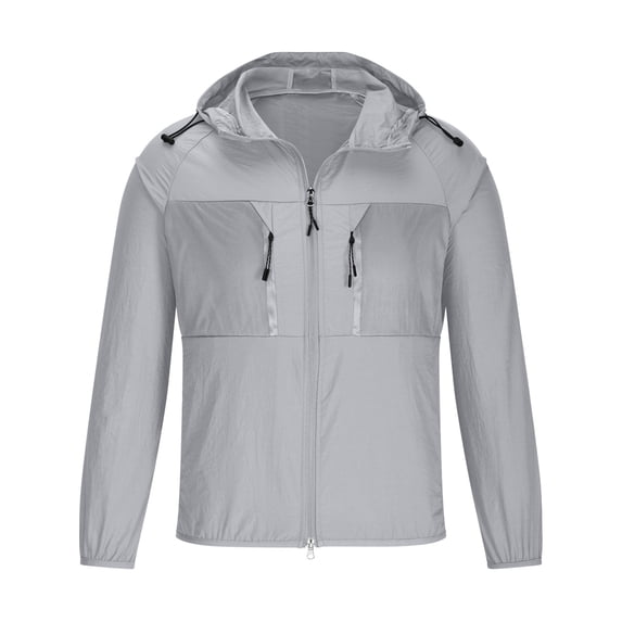 AnuYalue Lightweight Rain Jacket Men and Women Waterproof Windbreaker Raincoat Drawstring Pocket Long Sleeve Hooded Casual Jackets Fall Travel Hiking Windbreaker Outerwear