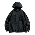 thumbnail image 1 of AnuYalue Lightweight Rain Jacket Men and Women Waterproof Windbreaker Raincoat Drawstring Pocket Long Sleeve Hooded Casual Jackets Fall Travel Hiking Windbreaker Outerwear, 1 of 5